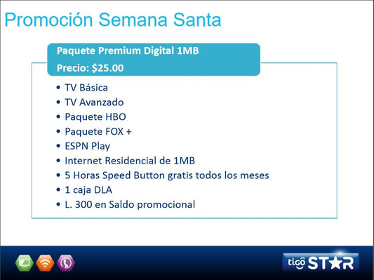 Paquete Premium Digital 1MB Super Promoción de Semana Santa $ 25.00!