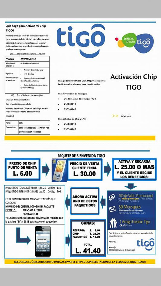 Activacion de Chips Tigo