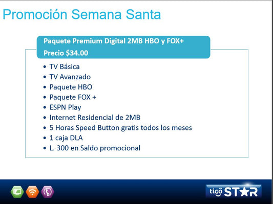 Paquete Premium Digital 2MB HBO & Fox+  Super Promoción de Semana Santa a $ 34.00!