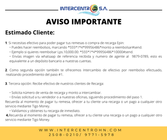 Reembolsos Tigo Money