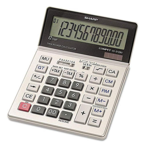 Sharp VX-2128V Calculadora Compacta de escritorio, 12-Digitos a