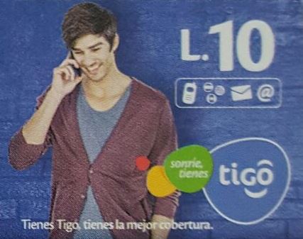 Tarjetas de Lps. 10.00